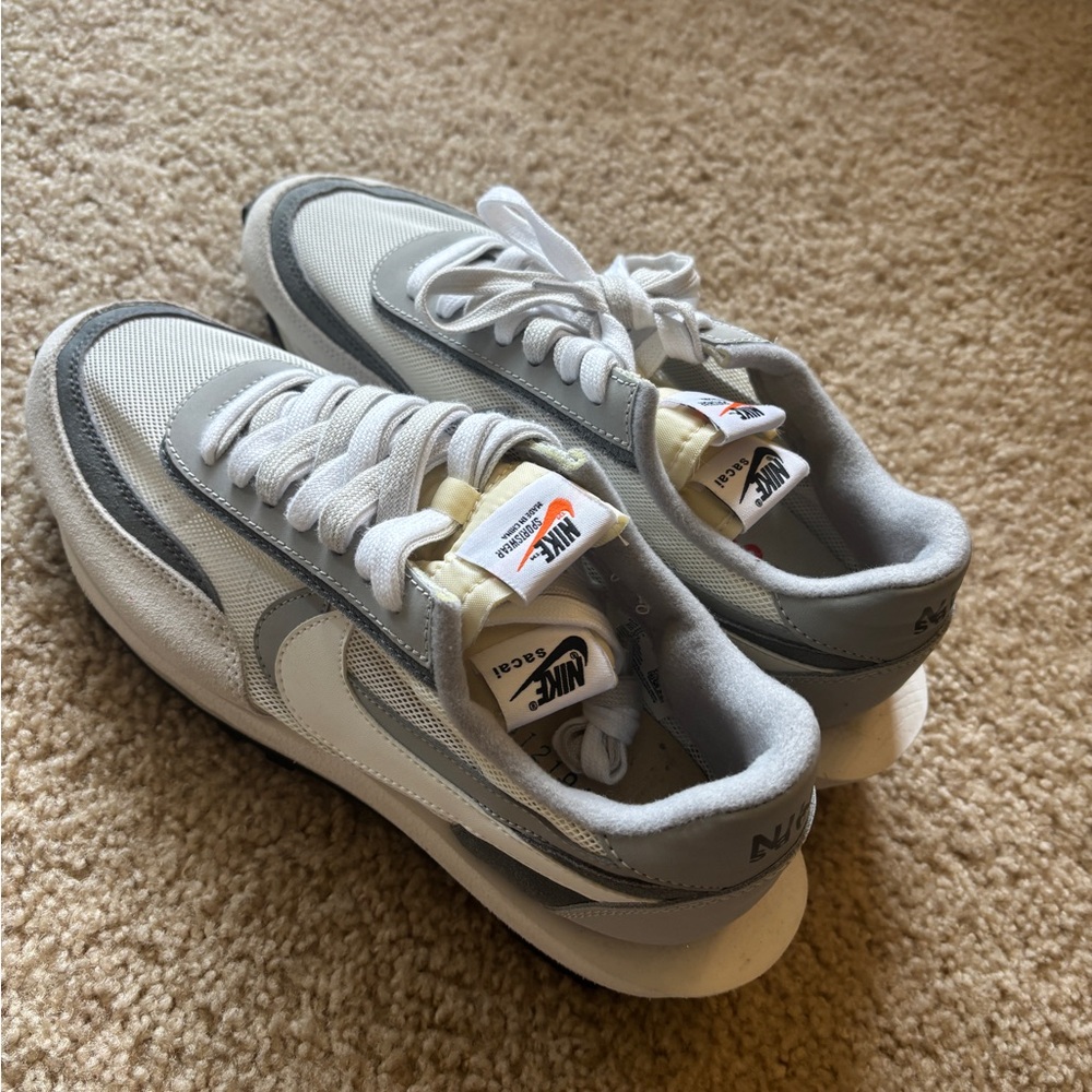Nike Gray and White Athletic Shoes